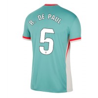 Camisa de Futebol Atletico Madrid Rodrigo De Paul #5 Equipamento Secundário 2024-25 Manga Curta